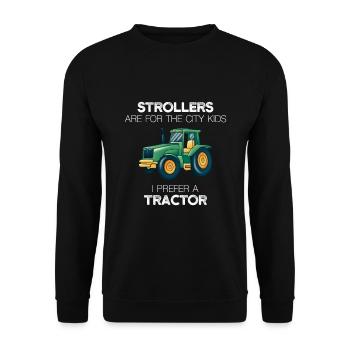 Je préfère un tracteur agricole - Sweat-shirt Unisexe - noir - Devant - Alina (178cm) & Michal (187cm)