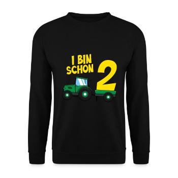 Ich bin schon 2 - Unisex Pullover - Schwarz - Vorne - Alina (178cm) & Michal (187cm)