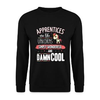 Trainees are like unicorns apprentice - Unisex Pullover - Schwarz - Vorne - Alina (178cm) & Michal (187cm)