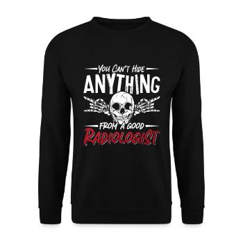 Radiologue Vous ne pouvez pas cacher Radiologie Radiologie Rad - Sweat-shirt Unisexe - noir - Devant - Alina (178cm) & Michal (187cm)