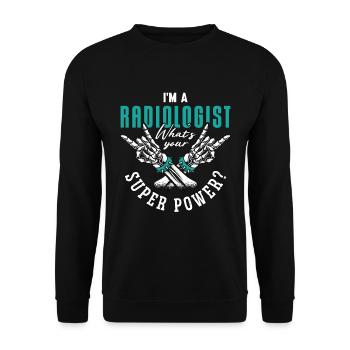 Je suis un radiologue Super Power Radiologie X-Ray - Sweat-shirt Unisexe - noir - Devant - Alina (178cm) & Michal (187cm)