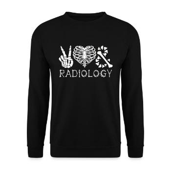 Radiologist Quote Rad Tech Radiology X-Ray Xray - Unisex Sweatshirt - black - Front - Alina (178cm) & Michal (187cm)