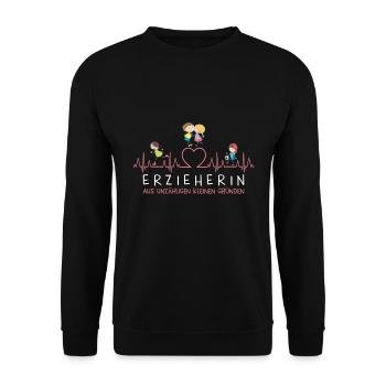Erzieherin aus unzähligen kleinen Gründen - Unisex Pullover - Schwarz - Vorne - Alina (178cm) & Michal (187cm)