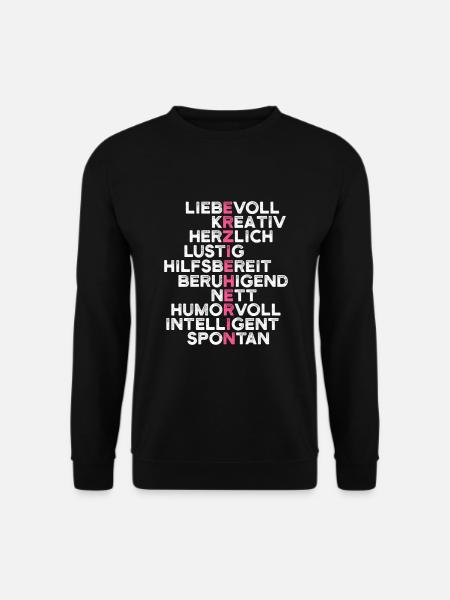 Liebevoll Herzlich Hilfsbereit Erzieherin - Unisex Pullover - Schwarz