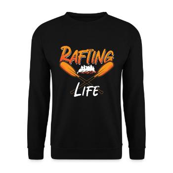 Rafting Radeau de sauvetage Kayak Canoë Paddle - Sweat-shirt Unisexe - noir - Devant - Alina (178cm) & Michal (187cm)