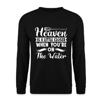 Rafting Heaven Is A Little Closer Paddling Canoe - Unisex Sweatshirt - black - Front - Alina (178cm) & Michal (187cm)