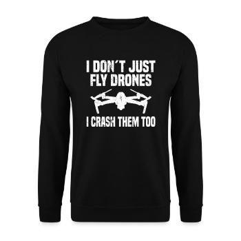 Drohnenpilot Fpv Quadcopter Racing Drohnenfliegen - Unisex Pullover - Schwarz - Vorne - Alina (178cm) & Michal (187cm)
