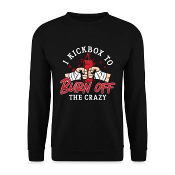 Kickboxing I Kickbox Pour Brûler Kickboxer Boxe - Sweat-shirt Unisexe - noir - Devant - Alina (178cm) & Michal (187cm)