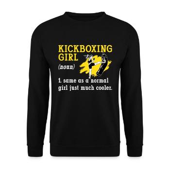 Kickboxing Girl Kickboxer Fighter Boxing Sports - Unisex Sweatshirt - black - Front - Alina (178cm) & Michal (187cm)