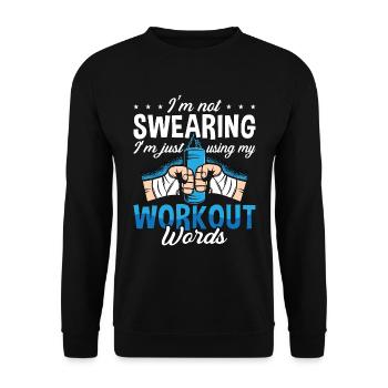 Kickboxing I'm Not Swearing Kickboxer Boxing - Unisex Sweatshirt - black - Front - Alina (178cm) & Michal (187cm)