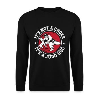 C’est un entraînement sportif de karaté de combattant de judo hug - Sweat-shirt Unisexe - noir - Devant - Alina (178cm) & Michal (187cm)