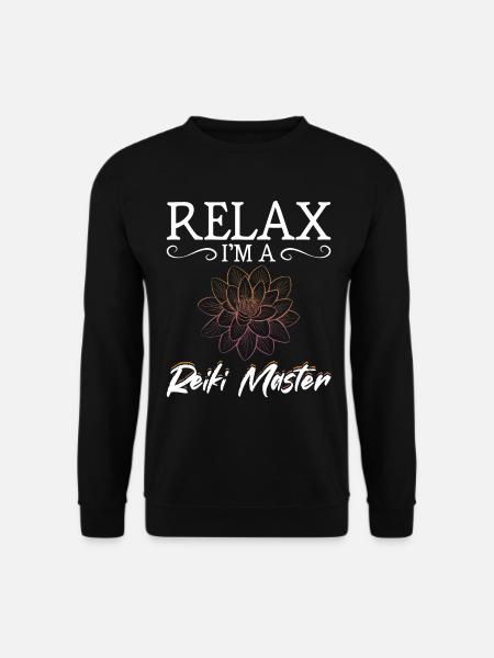 Reiki Master Funny Therapist Meditation - Unisex Sweatshirt - black
