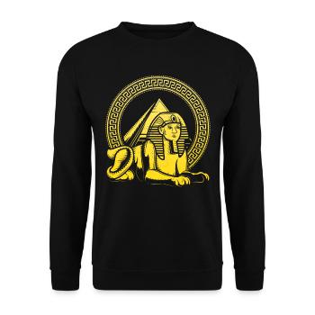 Egyptian Pyramids History Egypt Sphinx - Unisex Sweatshirt - black - Front - Alina (178cm) & Michal (187cm)
