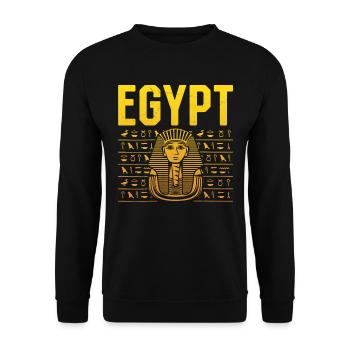 Tutankhamun Egyptian God Egypt Pharaoh - Unisex Sweatshirt - black - Front - Alina (178cm) & Michal (187cm)