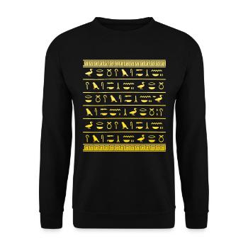 Egyptian Hieroglyphics Historian Ancient Egypt - Unisex Sweatshirt - black - Front - Alina (178cm) & Michal (187cm)