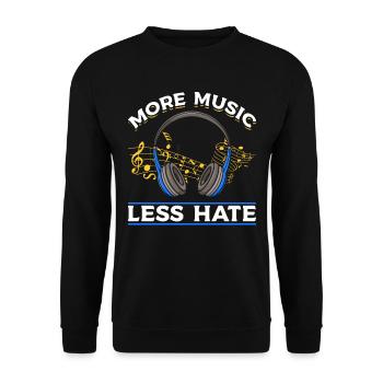 Liebe Kopfhörer Musik Frauen Musiker - Unisex Pullover - Schwarz - Vorne - Alina (178cm) & Michal (187cm)