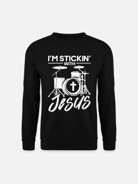 Religiöser Schlagzeuger Christlich - Unisex Pullover - Schwarz