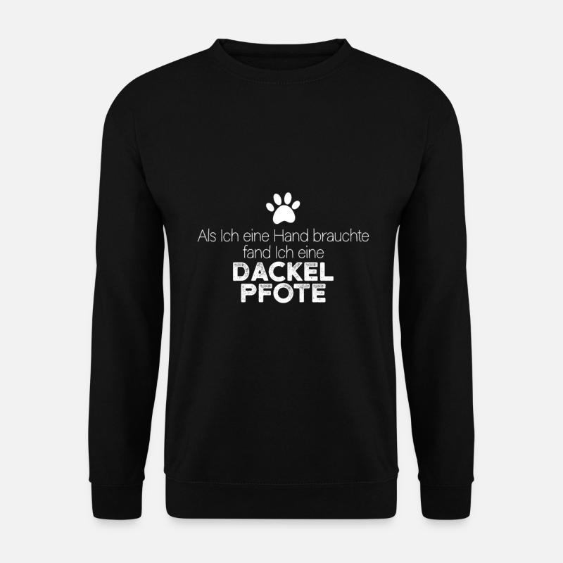 Hand Dackel Pfote - Unisex Pullover - Schwarz