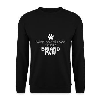Main Briard Patte - Sweat-shirt Unisexe - noir - Devant - Alina (178cm) & Michal (187cm)