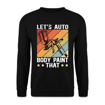 Fahrzeuglackierer Lackierer Airbrush Geschenk - Unisex Pullover - Schwarz - Vorne - Alina (178cm) & Michal (187cm)
