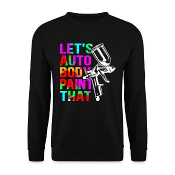 Lackierer Airbrush Fahrzeuglackierer Geschenk - Unisex Pullover - Schwarz - Vorne - Alina (178cm) & Michal (187cm)