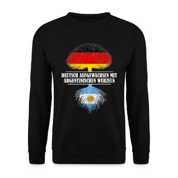 Deutsch mit argentinischen Wurzeln - Unisex Pullover - Schwarz - Vorne - Alina (178cm) & Michal (187cm)