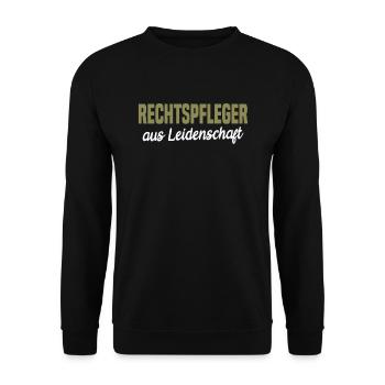 Rechtsanwaltsfachangestellter Rechtspfleger - Unisex Pullover - Schwarz - Vorne - Alina (178cm) & Michal (187cm)