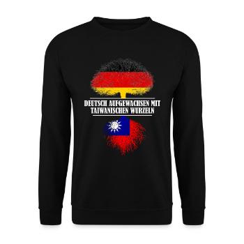 Deutsch mit taiwanischen Wurzeln - Unisex Pullover - Schwarz - Vorne - Alina (178cm) & Michal (187cm)