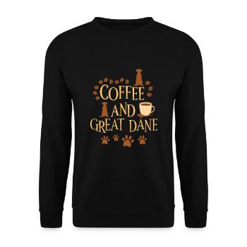 Coffee and Great Dane - Unisex Sweatshirt - black - Front - Alina (178cm) & Michal (187cm)