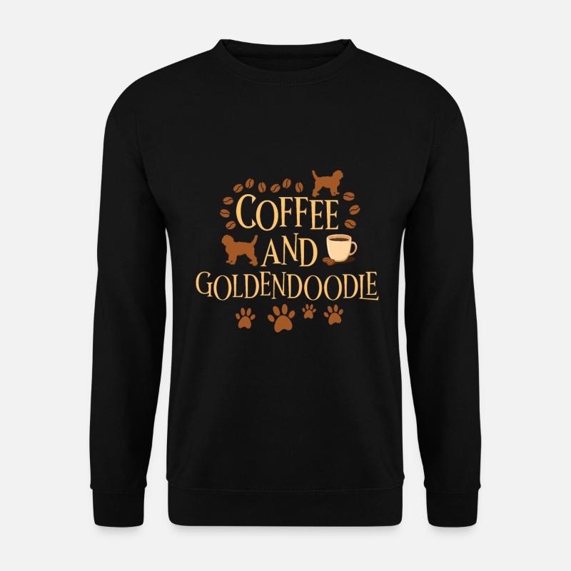 Coffee and Goldendoodle - Unisex Sweatshirt - black