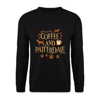 Coffee and Patterdale - Unisex Sweatshirt - black - Front - Alina (178cm) & Michal (187cm)