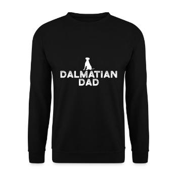 Dalmatiner Papa - Unisex Pullover - Schwarz - Vorne - Alina (178cm) & Michal (187cm)