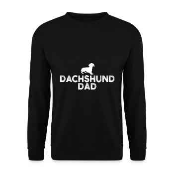 Dackel Papa - Unisex Pullover - Schwarz - Vorne - Alina (178cm) & Michal (187cm)