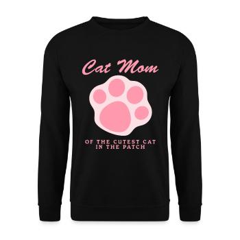 Chat Maman Chats Propriétaire de chat Chat Maman Cadeau - Sweat-shirt Unisexe - noir - Devant - Alina (178cm) & Michal (187cm)