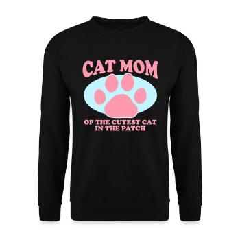Chat Maman Chats Chat Maman Chat Propriétaire Cadeau - Sweat-shirt Unisexe - noir - Devant - Alina (178cm) & Michal (187cm)