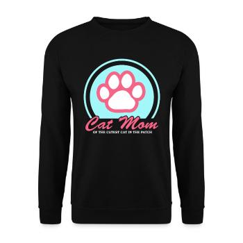 Chat Maman Chat Maman Chats Chat Propriétaire Cadeau - Sweat-shirt Unisexe - noir - Devant - Alina (178cm) & Michal (187cm)