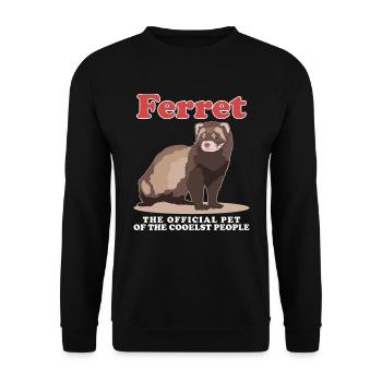 Ferret Propriétaire Ferret Cadeau - Sweat-shirt Unisexe - noir - Devant - Alina (178cm) & Michal (187cm)