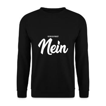 Bevor du fragst nein - Unisex Pullover - Schwarz - Vorne - Alina (178cm) & Michal (187cm)