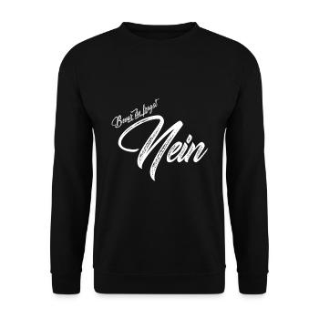 Bevor du fragst nein - Unisex Pullover - Schwarz - Vorne - Alina (178cm) & Michal (187cm)