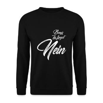Bevor du fragst nein - Unisex Pullover - Schwarz - Vorne - Alina (178cm) & Michal (187cm)