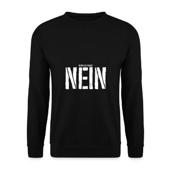 Bevor du fragst nein - Unisex Pullover - Schwarz - Vorne - Alina (178cm) & Michal (187cm)