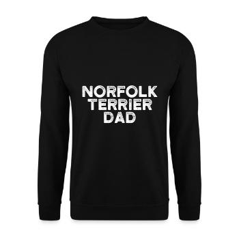 Norfolk Terrier Papa - Sweat-shirt Unisexe - noir - Devant - Alina (178cm) & Michal (187cm)