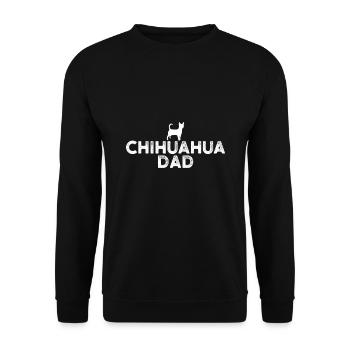 Chihuahua Papa - Sweat-shirt Unisexe - noir - Devant - Alina (178cm) & Michal (187cm)