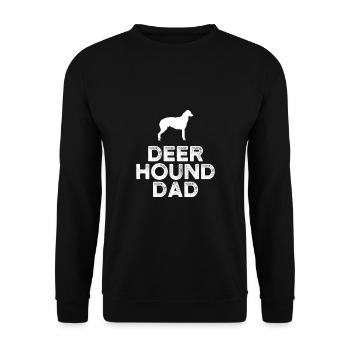 Deerhound Papa - Unisex Sweatshirt - black - Front - Alina (178cm) & Michal (187cm)