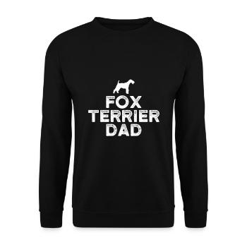 Fox Terrier Papa - Sweat-shirt Unisexe - noir - Devant - Alina (178cm) & Michal (187cm)
