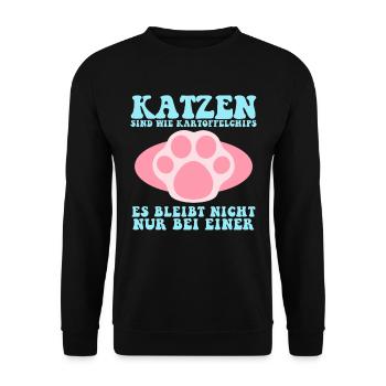 Cats Cat Lovers Cat Owner Gift - Unisex Sweatshirt - black - Front - Alina (178cm) & Michal (187cm)