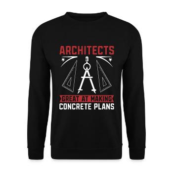 Architectes doués pour faire de l’architecture de travail - Sweat-shirt Unisexe - noir - Devant - Alina (178cm) & Michal (187cm)