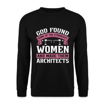 Architecte Dieu a trouvé des architectes Architecture - Sweat-shirt Unisexe - noir - Devant - Alina (178cm) & Michal (187cm)