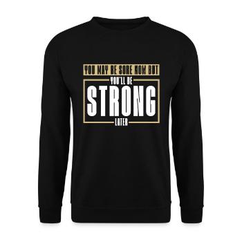 Kickboxing Vous pouvez être douloureux Kickboxer Combat de boxe - Sweat-shirt Unisexe - noir - Devant - Alina (178cm) & Michal (187cm)