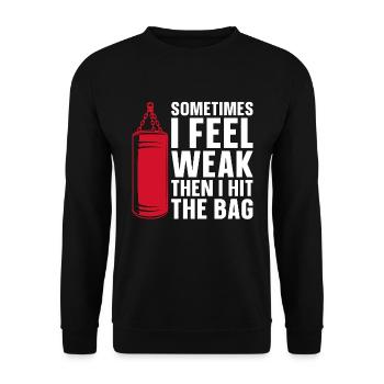 Kickboxing Sometimes I Feel Kickboxer Boxing Fight - Unisex Sweatshirt - black - Front - Alina (178cm) & Michal (187cm)